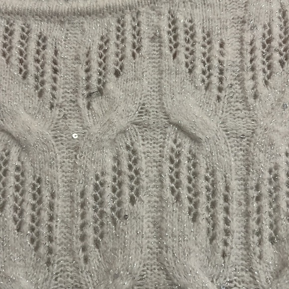 Express worn once holiday sweater. Size M. Sequence and silver - Picture 6 of 10